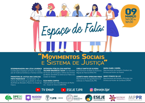 Reunião Pública ''Espaço de Fala: movimentos sociais e sistema de justiça''
