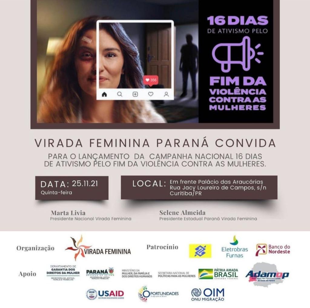 Campanha Nacional 16 Dias de Ativismo pelo Fim da Violência contra as Mulheres