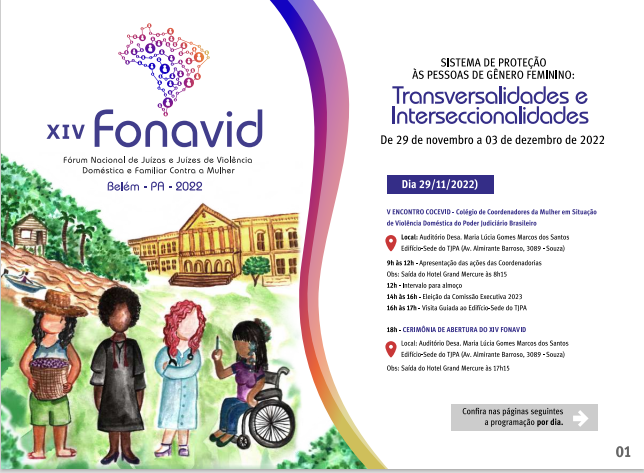 O XIV FONAVID deu início às palestras e oficinas sobre violência doméstica e familiar contra a mulher