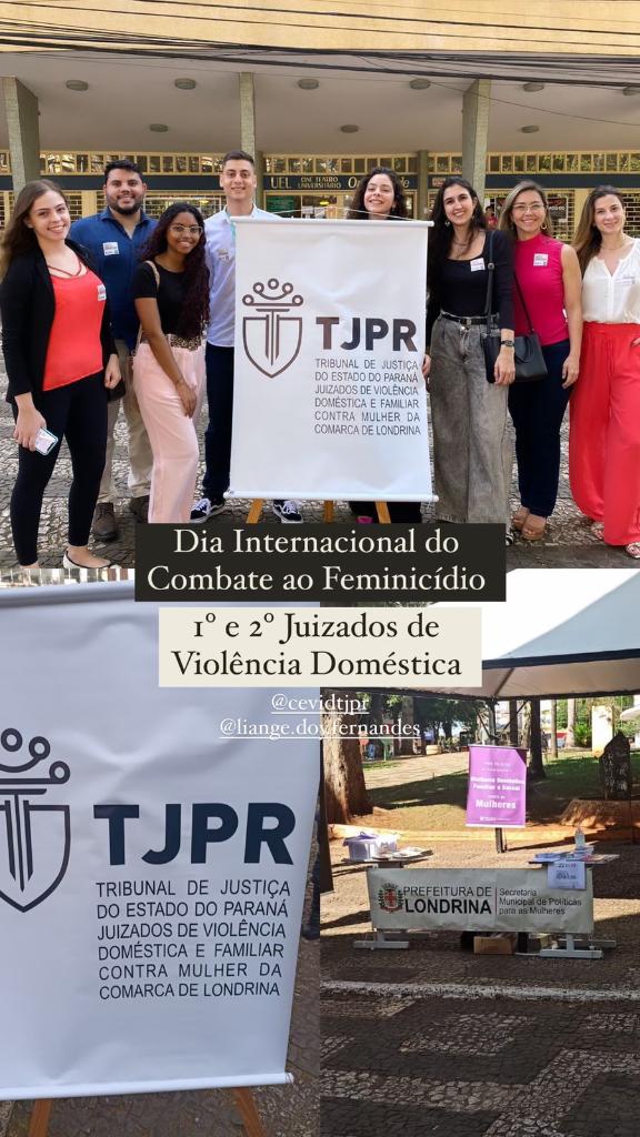 Os Juizados de Violência Doméstica e Familiar de Londrina realizam iniciativas no combate ao feminicídio e para promover a Campanha do Sinal Vermelho