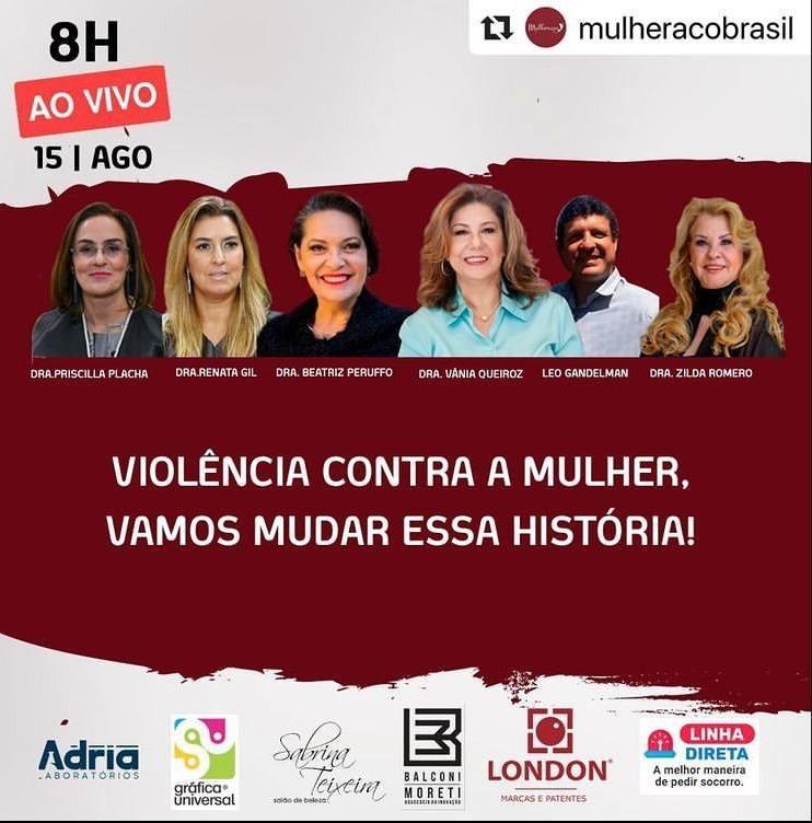 LIVE –  evento ‘’ mulheraços contra a violência- elas fazem e acontecem’’  Mulheraço Brasil.