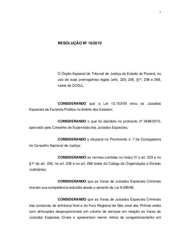 Juizado Especial da Fazenda Pública - competência