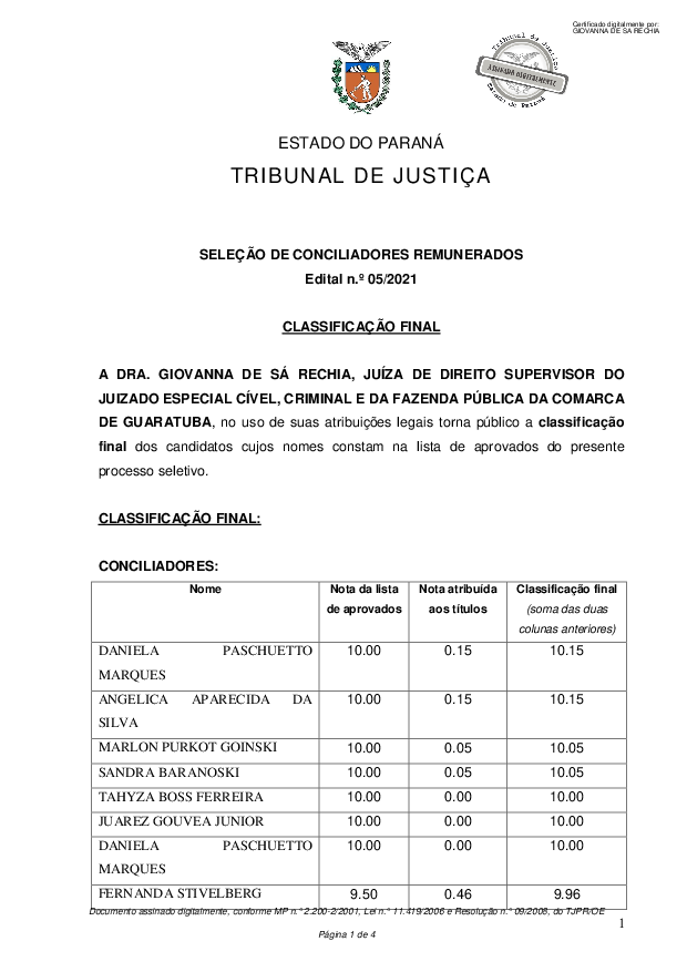 Disponibilizado em 21/07/2021