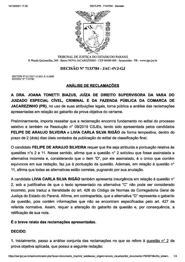 Disponibilizado em 14/12/2021