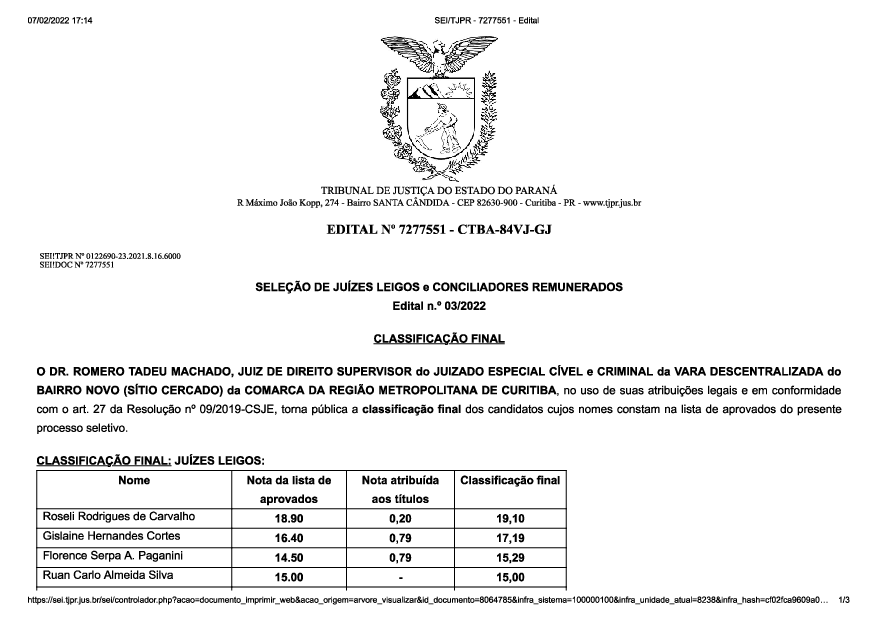 Disponibilizado em 07/02/2022