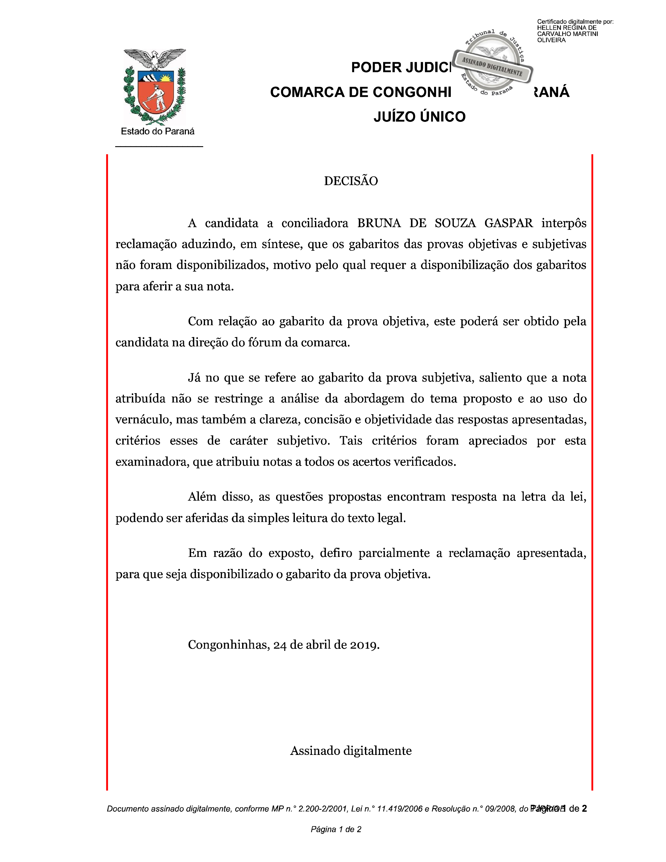 Disponibilizado em 30/04/2019