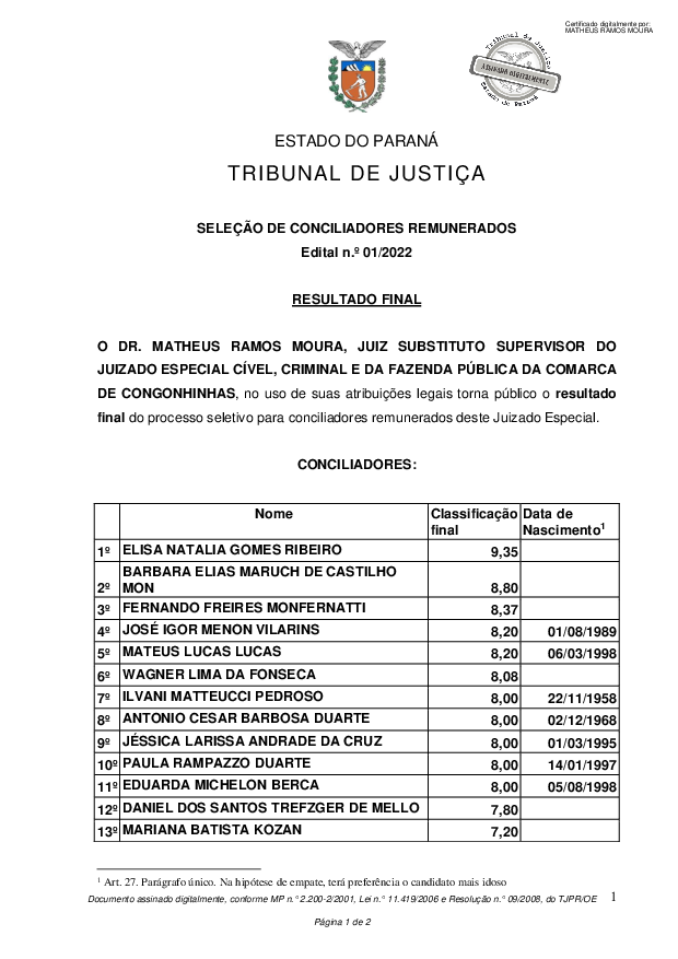 Disponibilizado em 08/03/2022