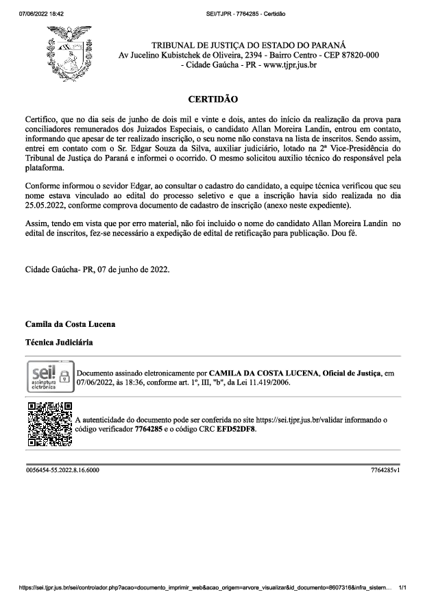 Disponibilizado em 07/06/2022