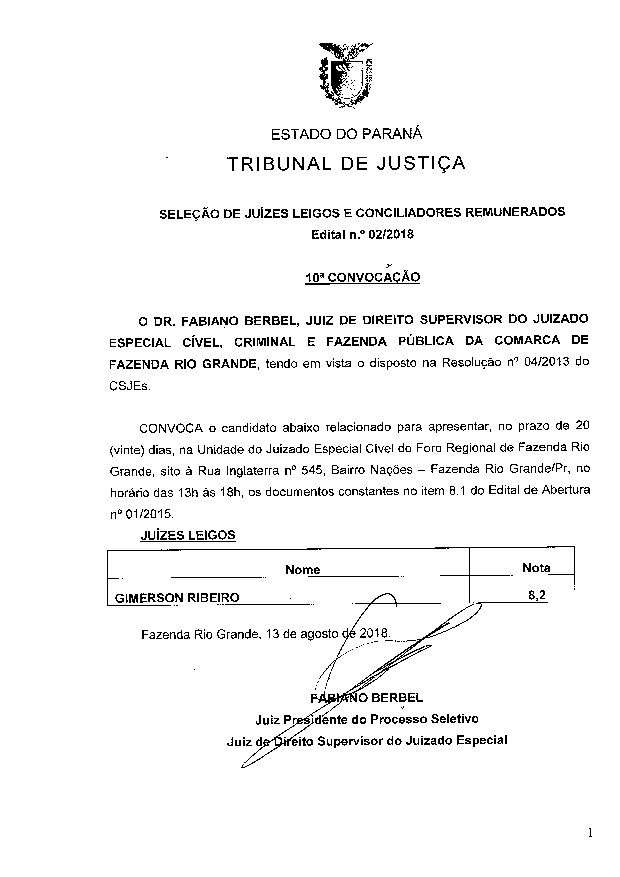 Disponibilizado em 11/10/2018