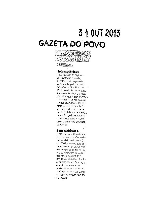 Clipping - 31 de outubro