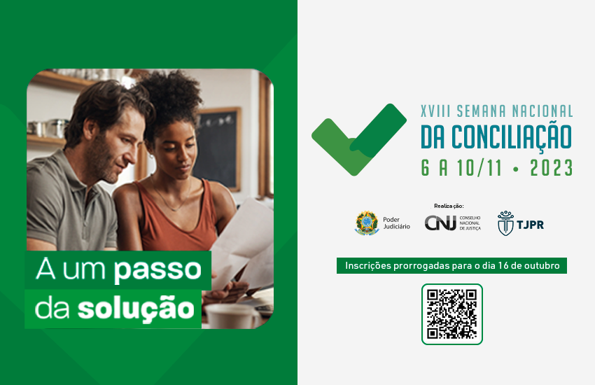 Inscrições para XVIII Semana Nacional da Conciliação terminam no dia 16 de outubro