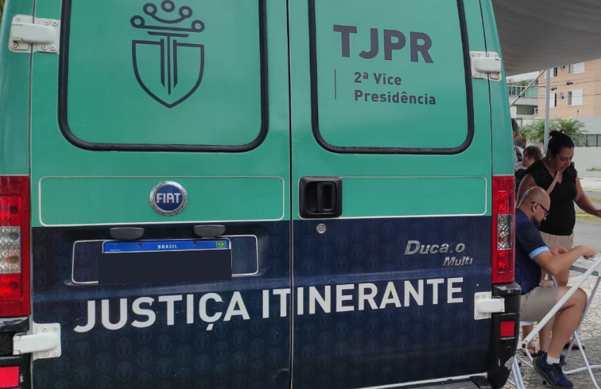 Van da Justiça Itinerante do TJPR percorre o Litoral até o fim da semana